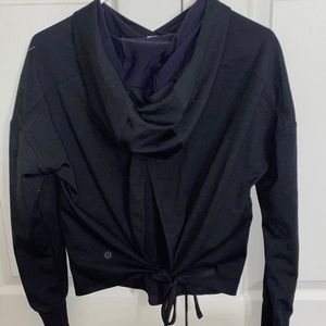 open back lululemon tie hoodie